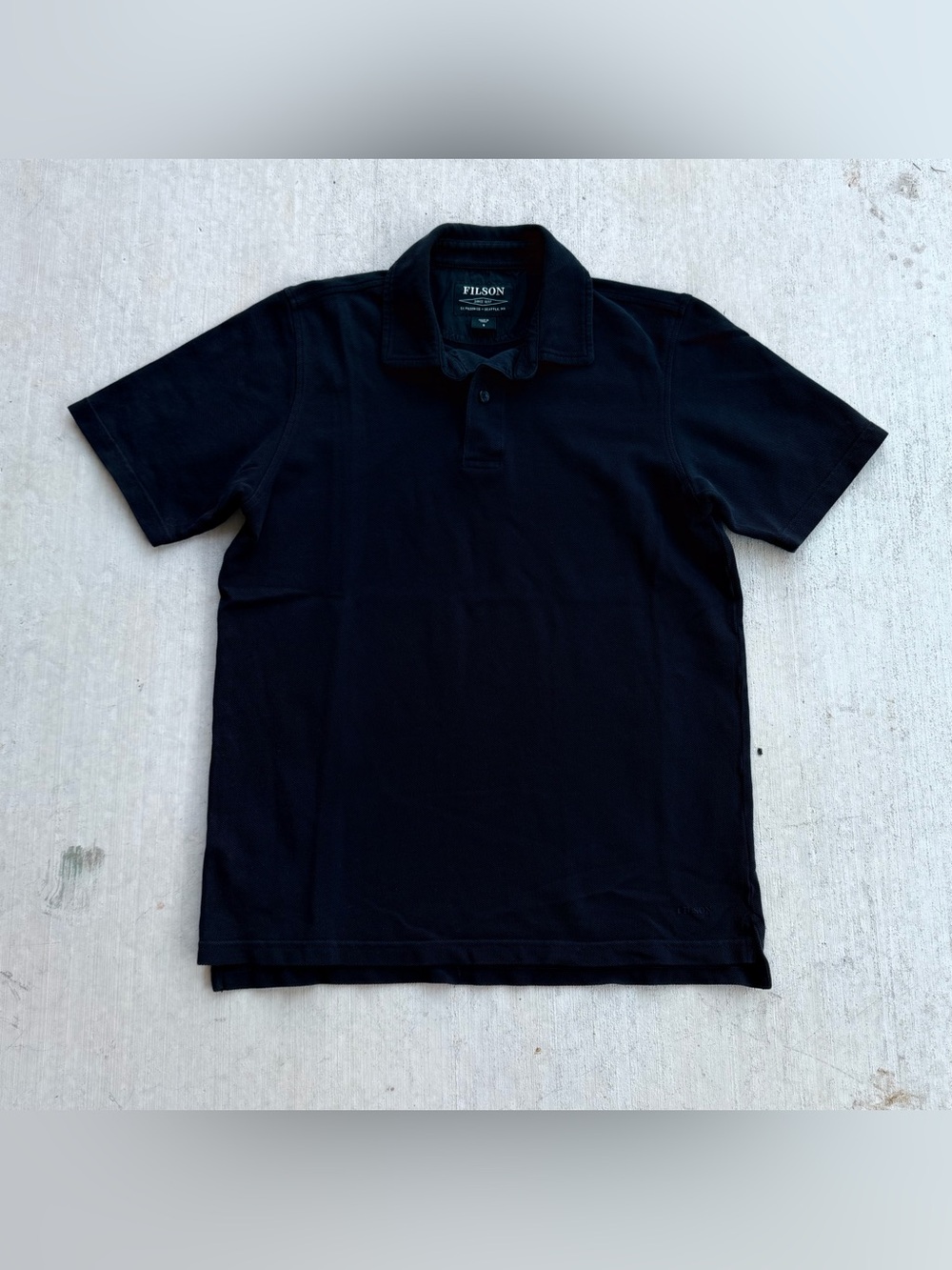 Filson Pique Short Sleeve Polo Shirt Size Small Heavyweight